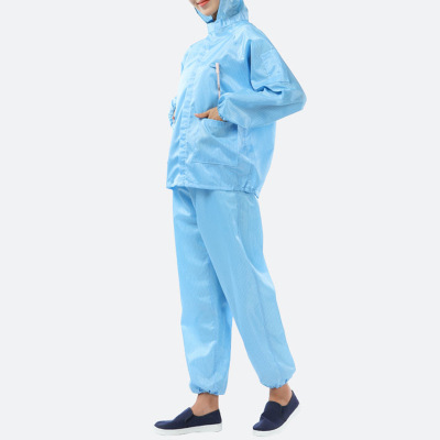 防靜電分體連帽 防塵連帽上衣分體工作服無塵防靜電套裝男女分體連帽
