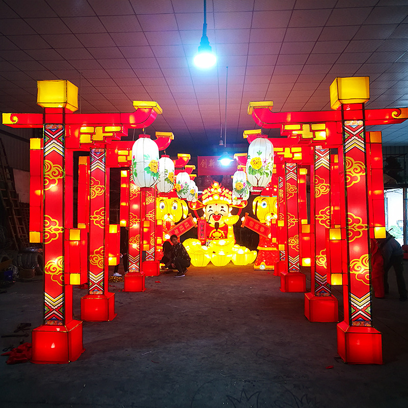 元宵節(jié)彩燈通道燈柱價格、多少錢、廠家、設(shè)計【東莞華亦彩景觀工藝有限公司】