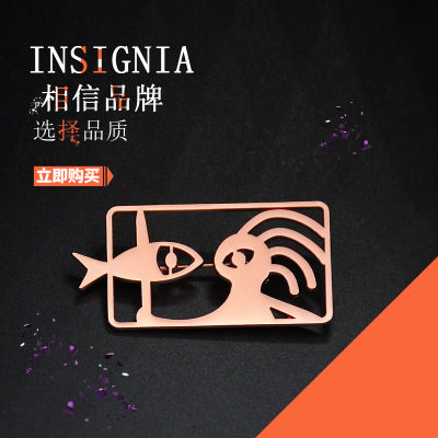 廠家定做 定制鍍玫瑰金鏤空徽章各種金屬徽章廠家制作 品質(zhì)保證