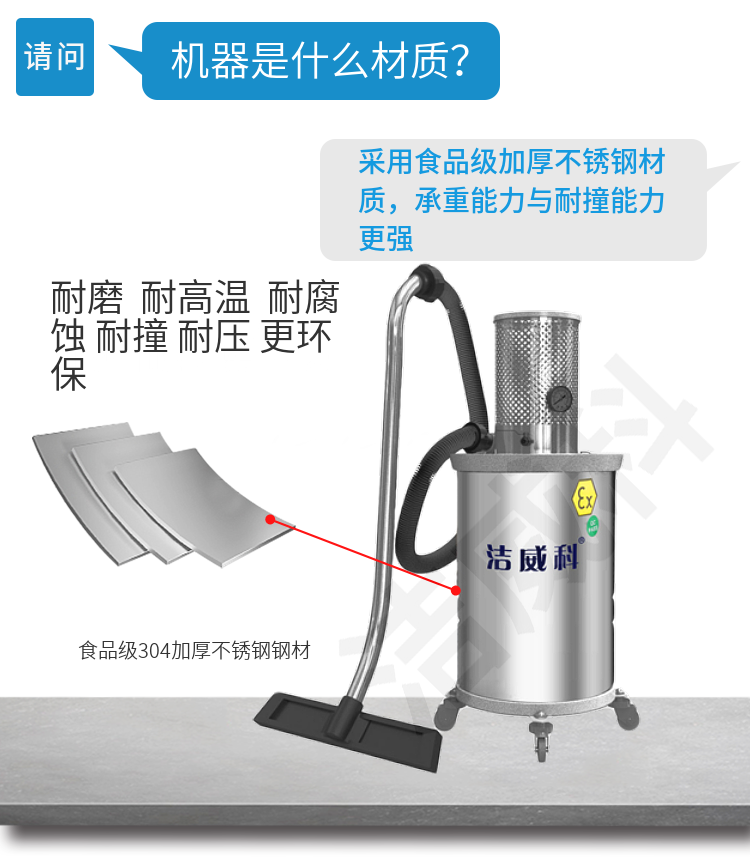 工業(yè)用防爆吸塵器廠家制藥廠用氣動(dòng)真空吸塵器潔威科防靜電吸塵器