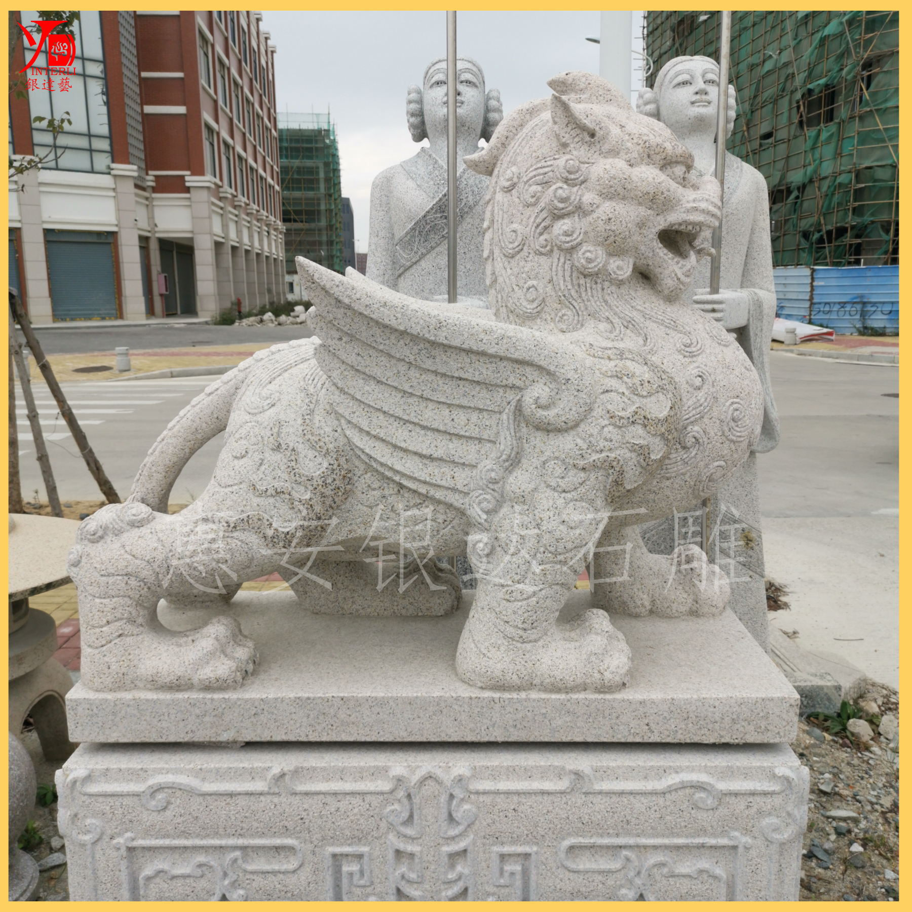 黃銹石雕刻貔貅-廠家-供應(yīng)商