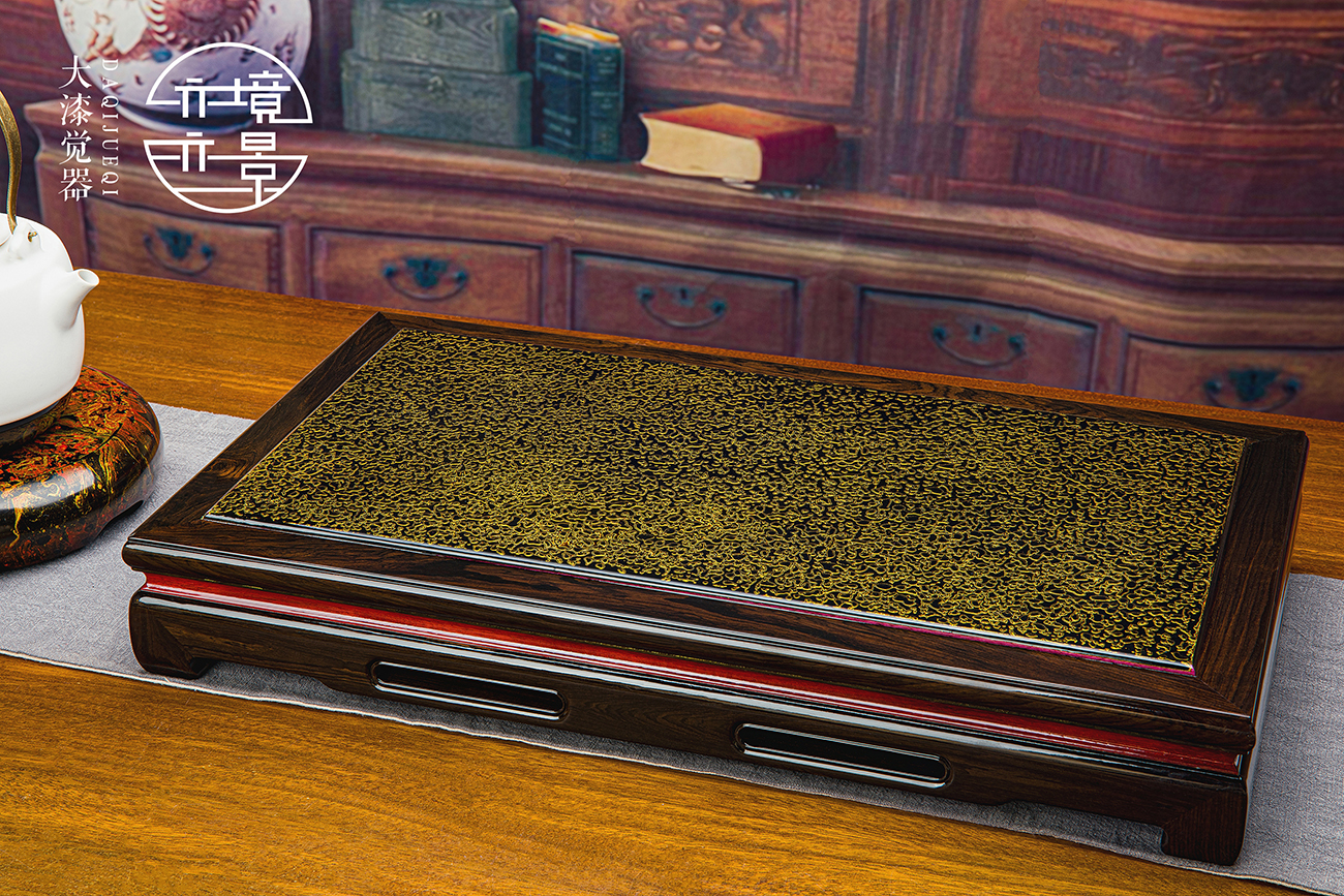 亦境亦景漆器茶具中式紫檀木 紅金漆器茶幾 紅金漆器茶幾