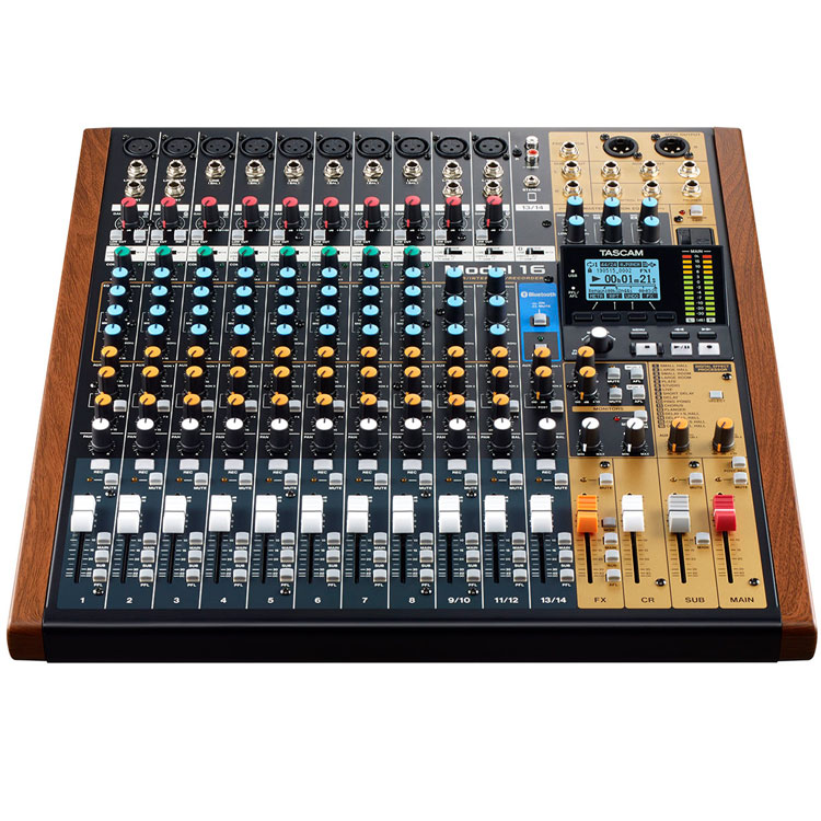 達(dá)斯冠 Model 16 Tascam 多功能調(diào)音臺(tái) 多軌錄音機(jī)USB音頻接口調(diào)音臺(tái)MIDI DAW控制器SD卡多軌錄音