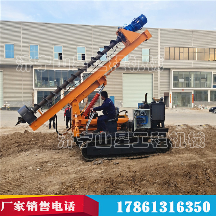 履帶式 光伏打樁機(jī) 巖石鉆孔機(jī) 鋼制履帶引孔機(jī)