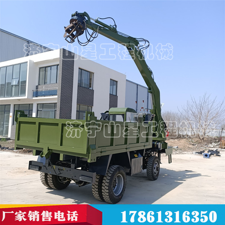 多功能園林運(yùn)輸樹(shù)木抓運(yùn)一體機(jī) 輪式四驅(qū)四不像隨車抓 360°旋轉(zhuǎn)