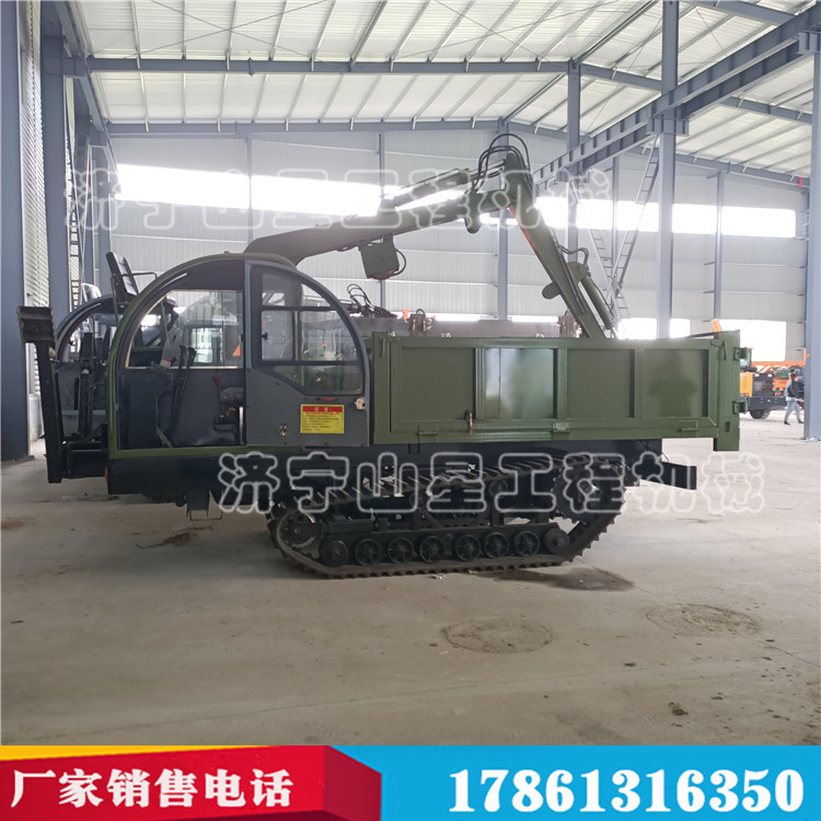 山地行走履帶隨車挖運(yùn)輸車 自裝自卸履帶挖掘機(jī) 工程履帶運(yùn)輸車