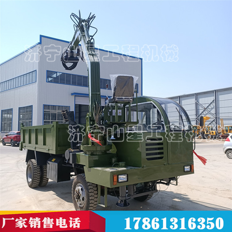 多功能園林運(yùn)輸樹(shù)木抓運(yùn)一體機(jī) 輪式四驅(qū)四不像隨車抓 360°旋轉(zhuǎn)