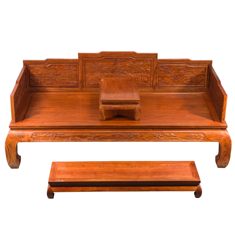 鴻天唐紅木家具紫檀羅漢床