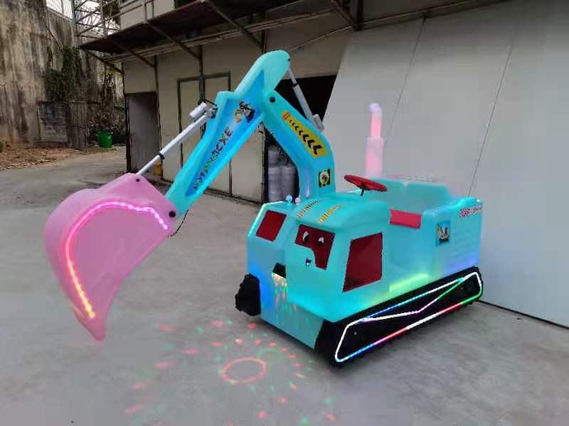 網(wǎng)紅挖掘機(jī)戶外雙人廣場(chǎng)擺攤發(fā)光碰碰車