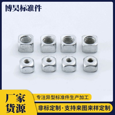 廠家定制批發(fā)正方形螺帽 四方形螺母五金件 非標(biāo)機(jī)械零配件供應(yīng)