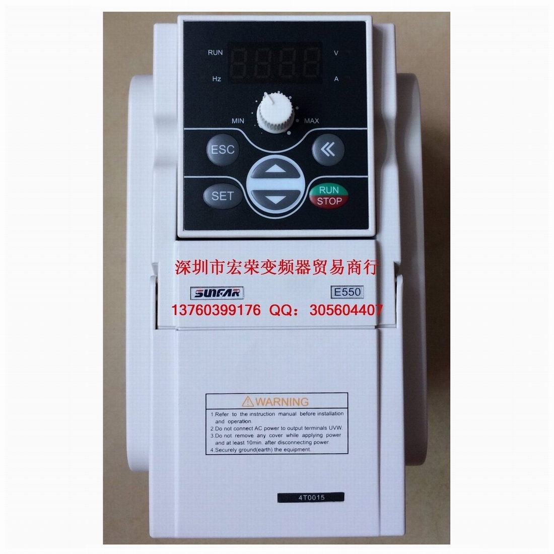 SUNFAR變頻器 E550-4T0015及顯示面板現(xiàn)貨 極速發(fā)貨