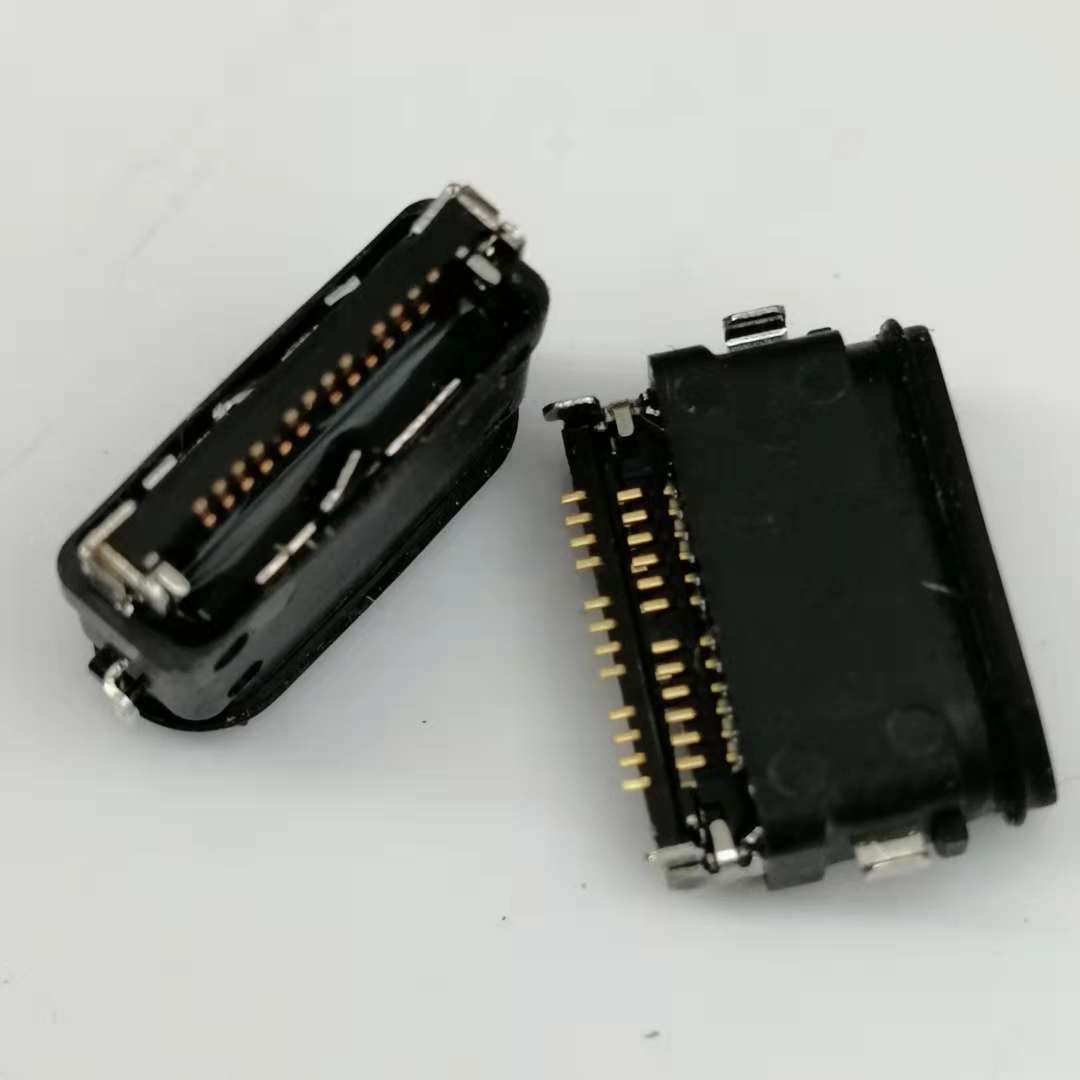 MOLEX防水插座TYPE-C 3.1防水母座 24pin 雙排SMT 沉板式 全塑外殼 5A-100V -7.0