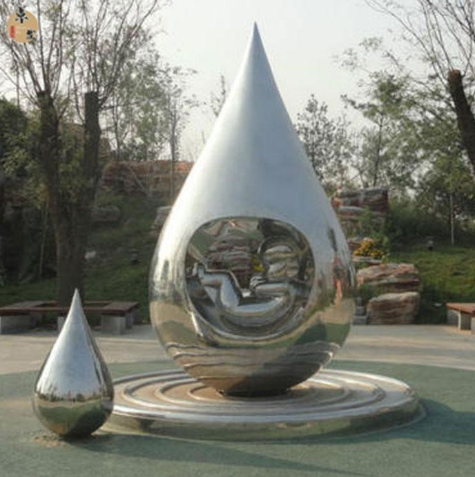 河北不銹鋼雕塑 卓發(fā)雕塑 不銹鋼月亮雕塑定制 公園景觀雕塑