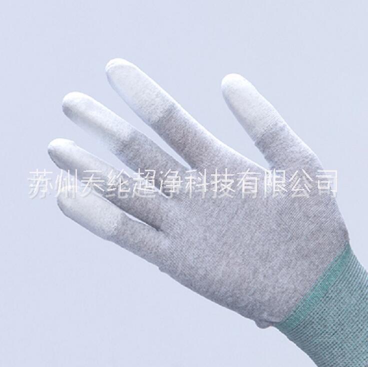 碳纖維銅纖維PU涂指涂掌防靜電手套 碳纖維銅纖維PU涂指涂掌手套