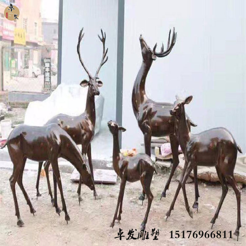 動物玻璃鋼雕塑 卓發(fā)雕塑 玻璃鋼雕塑價格 公園園林用動物雕塑廠家 批發(fā)定制 玻璃鋼母子鹿雕塑 玻璃鋼母子鹿雕塑