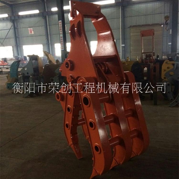 湖南衡陽榮創(chuàng)機械挖機改裝抓鋼器廠家