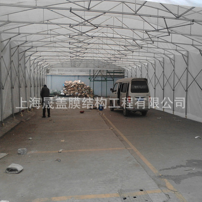 定制PVC膜布推拉篷 大型移動折疊推拉棚 工廠臨時倉庫活動推拉蓬