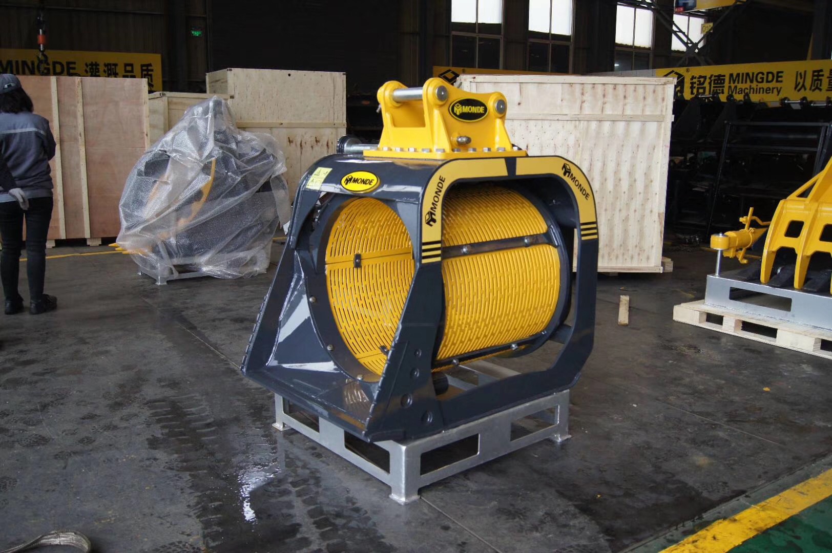 挖機(jī)旋轉(zhuǎn)篩制作 環(huán)保型挖機(jī)篩分斗挖掘機(jī)滾筒篩