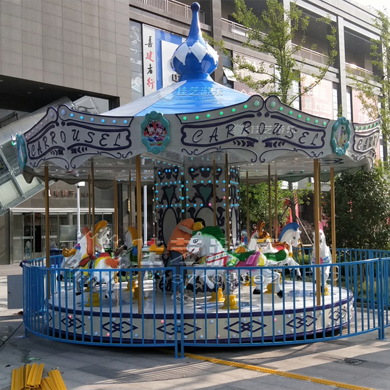 薰衣草16座旋轉(zhuǎn)木馬  佳藝游樂設(shè)備廠家 豪華轉(zhuǎn)馬