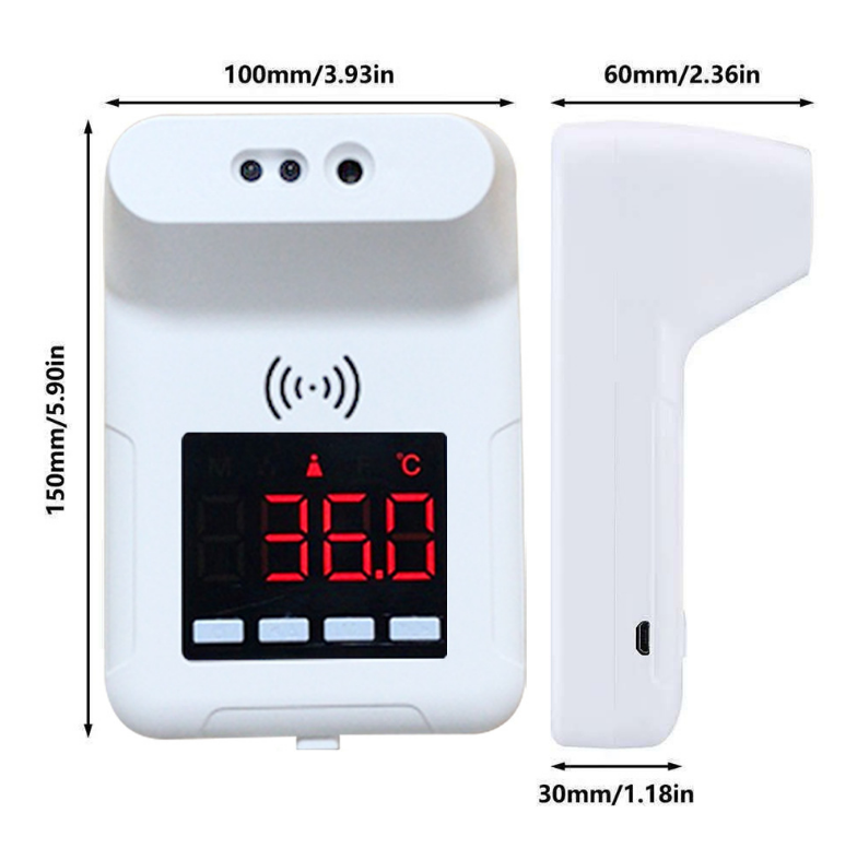 k3pro測溫儀全自動語音播報高清大屏固定式門禁壁掛式