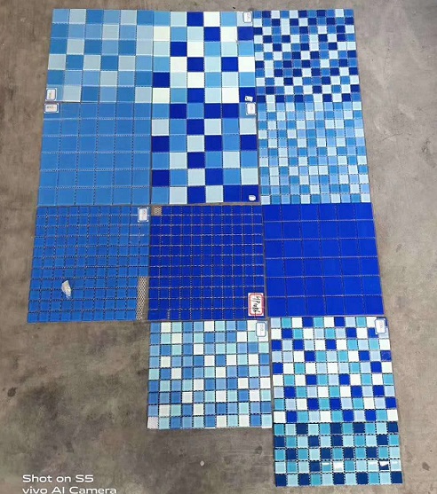 河南游泳池用廣場磚，馬賽克批發(fā)，水池用馬賽克