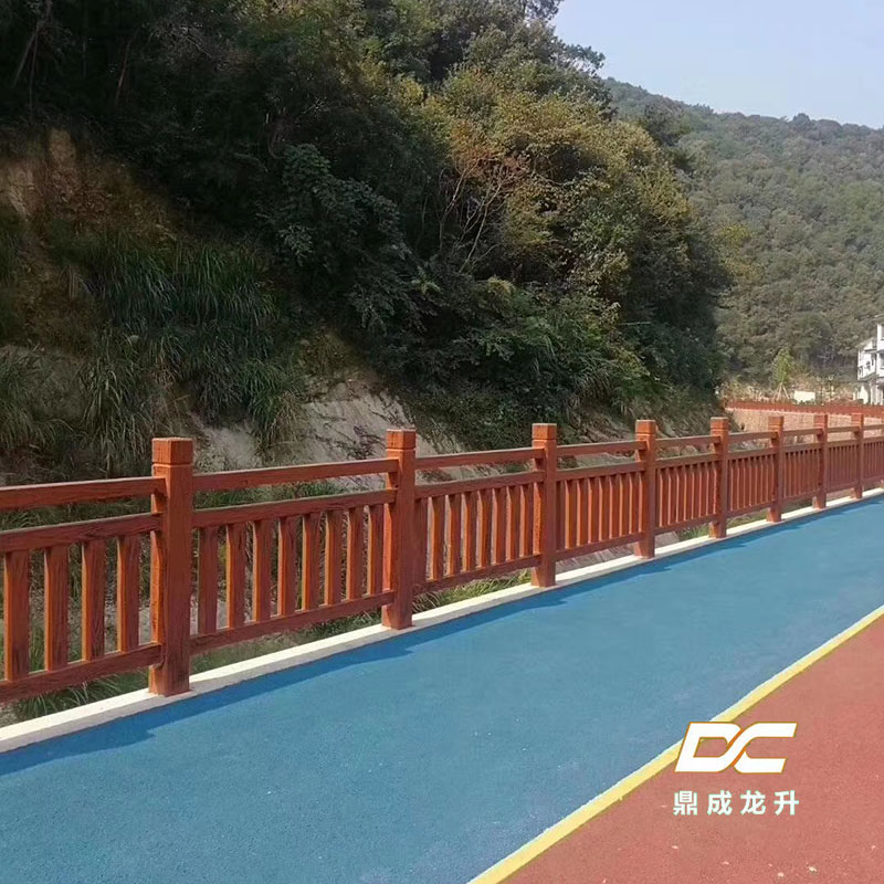 湖南水泥欄桿混凝土河道橋梁仿木紋護(hù)欄圍欄河道橋梁公園河邊柵欄戶外圍欄