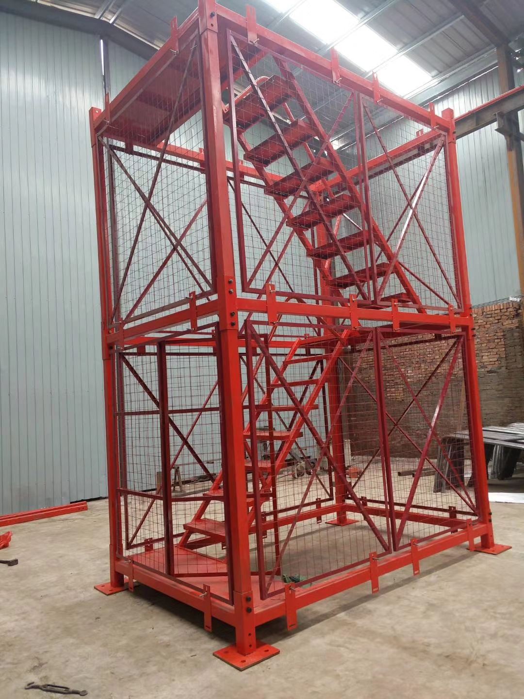 安全爬梯廠家 建筑施工安全梯籠 可拆卸基坑安全爬梯 可定制