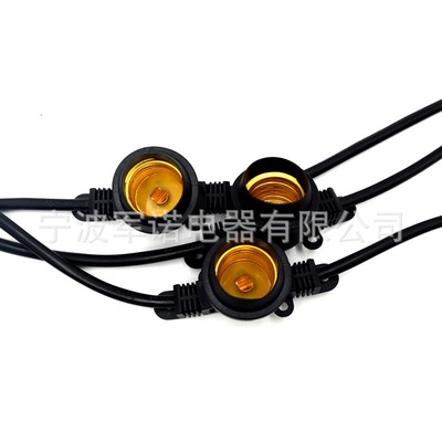led燈串戶外全防水 歐標(biāo)E27防水燈頭燈串電源線 美觀電源線
