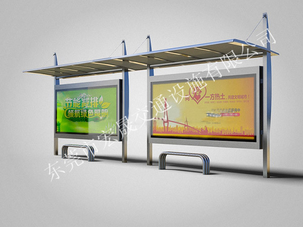 候車亭生產(chǎn)定制，城市公交候車亭設(shè)計(jì)新穎