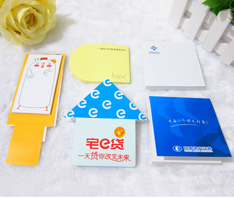 便利貼定做可印刷logo定制二維碼 硬殼便利貼定制 異形便利貼斜面