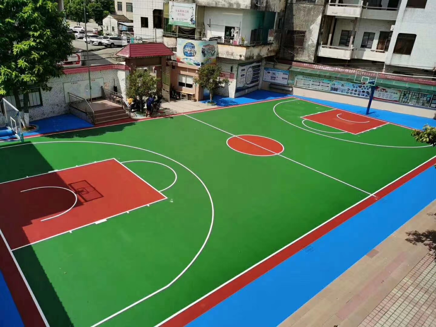 丙烯酸地膠羽毛球場地面場地建設(shè)施