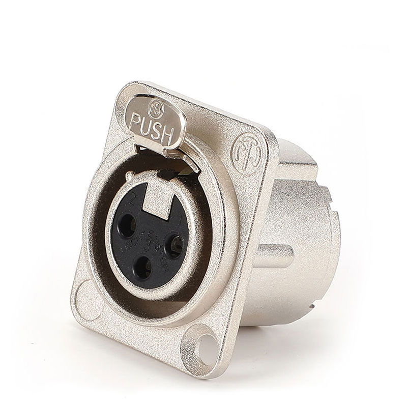 江海NC-3FD-LX三芯卡儂母底座D型母底座廠家報價線纜連接器