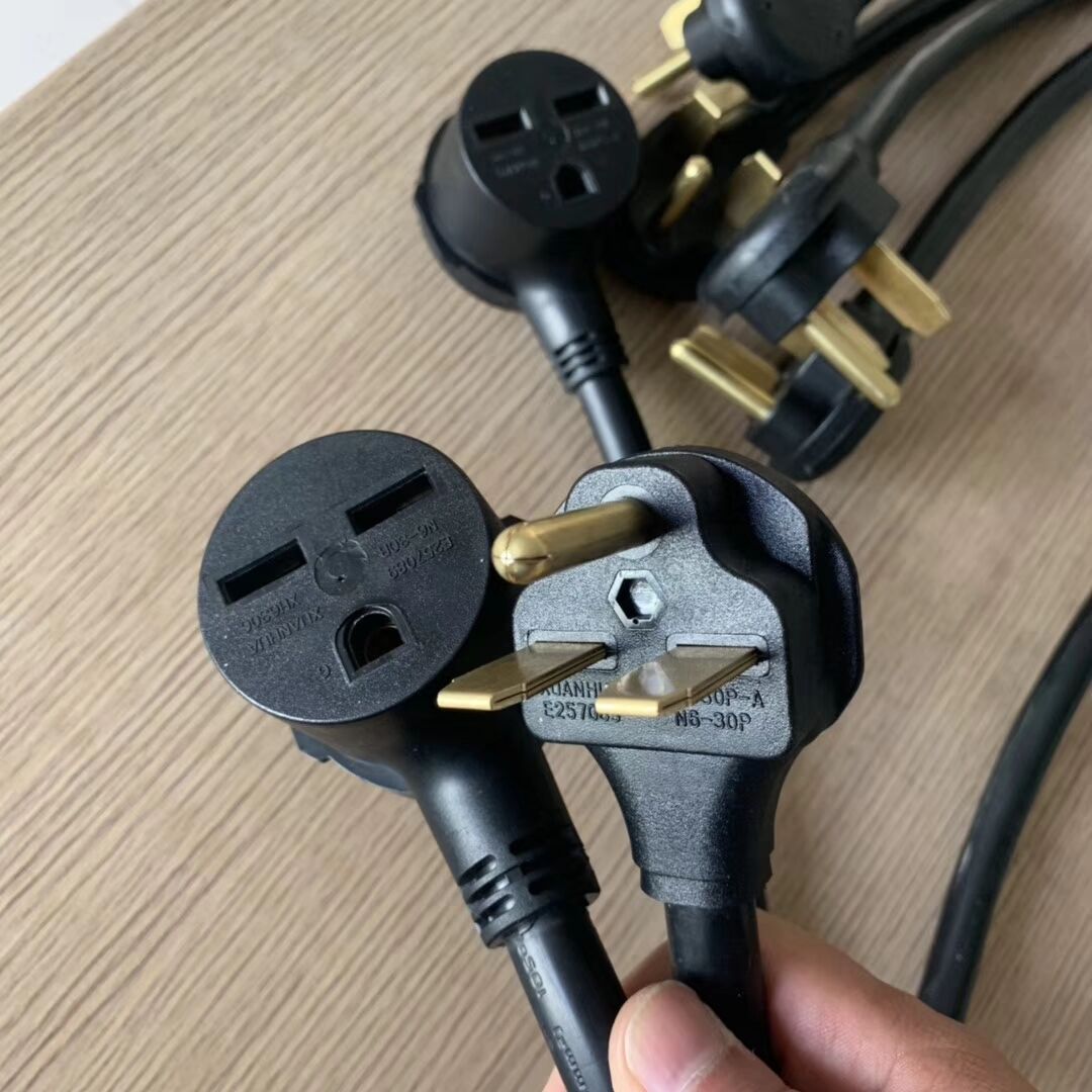 干燥劑標(biāo)準(zhǔn)插頭美國四芯電源線干燥器插頭線14-30P大功率美規(guī)插頭延長線