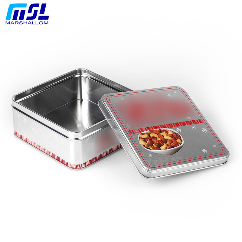 混合口味堅(jiān)果糖果鐵盒包裝廠家供應(yīng)   食品禮品通用包裝  茶葉鐵盒  金屬方罐定制廠家