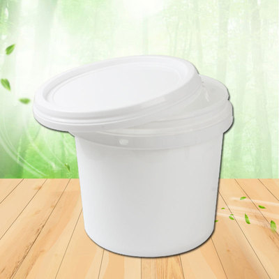 食品級(jí)包裝桶 9L帶蓋密封塑料圓桶 加厚乳膠桶涂料桶化工塑料桶