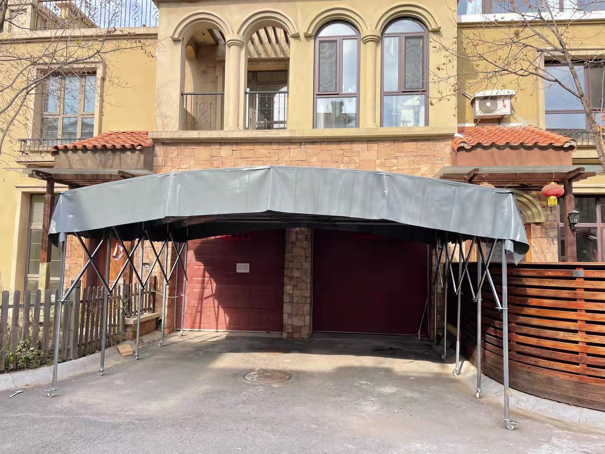 戶外電動(dòng)軌道推拉棚活動(dòng)蓬泳池球場(chǎng)雨棚