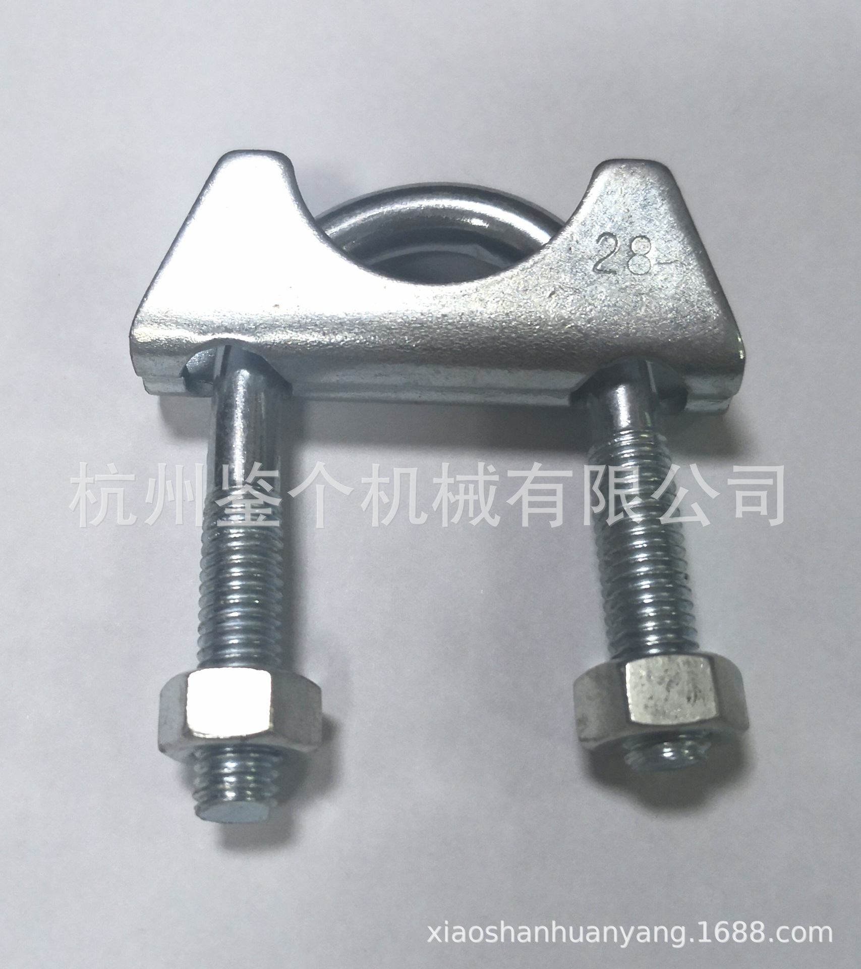 供應(yīng)排氣管卡箍28MM U型卡箍 碳鋼鍍鋅卡箍
