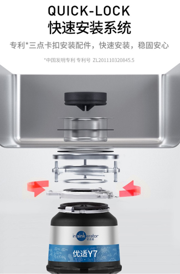 愛適易Y7食物垃圾處理器
