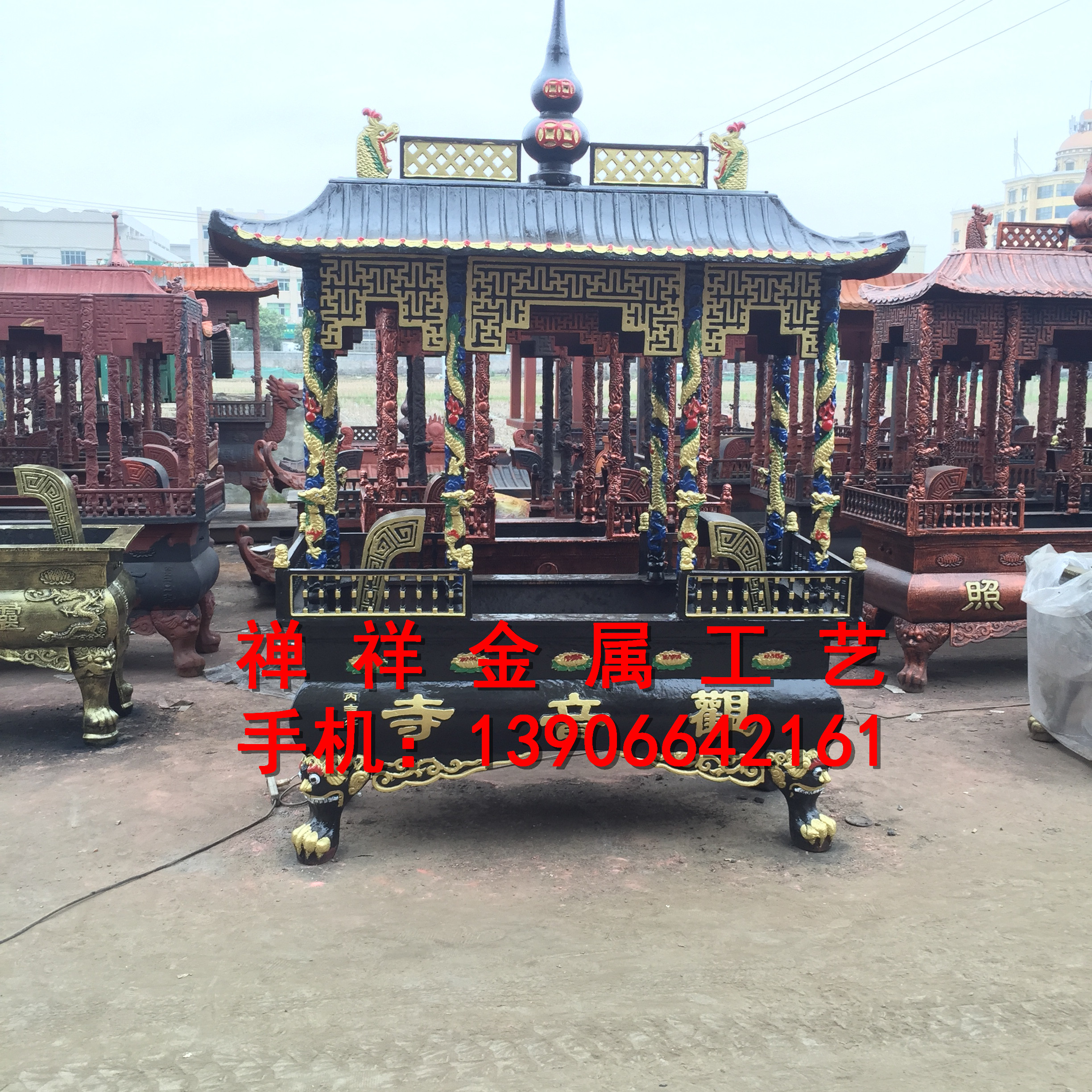 B14--八龍柱六獸香爐多少錢 B14--八龍柱六獸香爐廠家報價