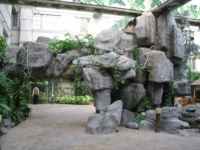 TPC水泥直塑 水泥假山  仿木