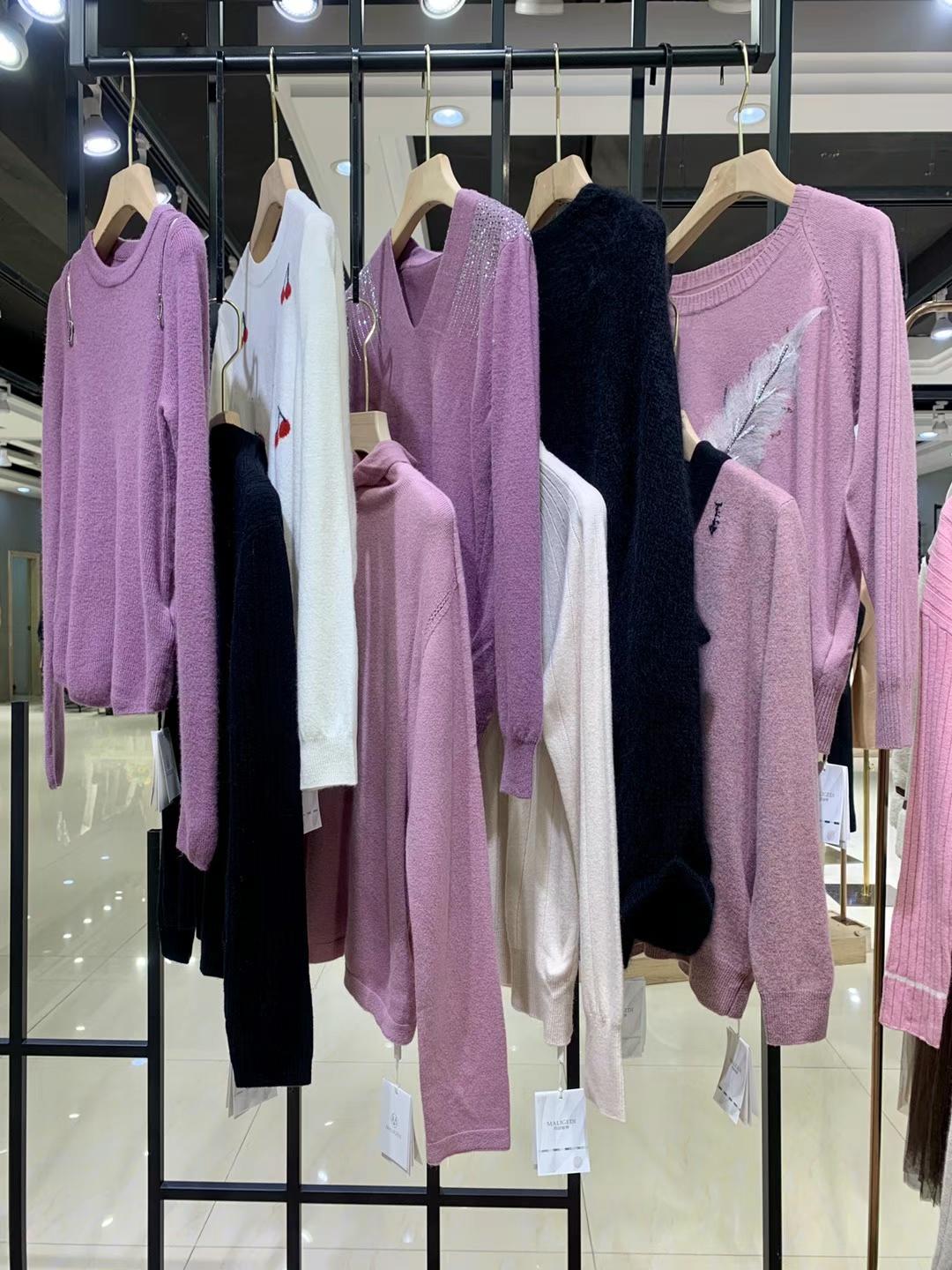 輕奢品牌瑪麗歌蒂2021冬時尚精 品毛衣系列女裝品牌折扣批發(fā)貨源