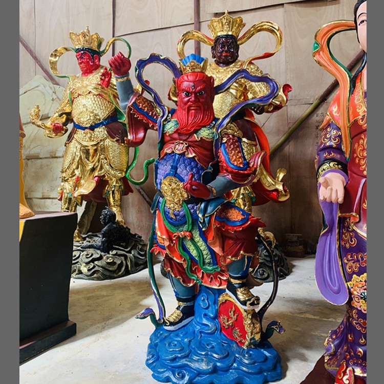 二郎神神像 三只眼楊戩 天兵天將 太白金星 托塔天王佛像 樹脂塑像