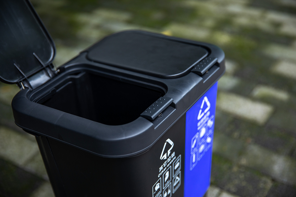 重慶廠家加厚加固40L雙胞胎分類垃圾桶室內(nèi)街道