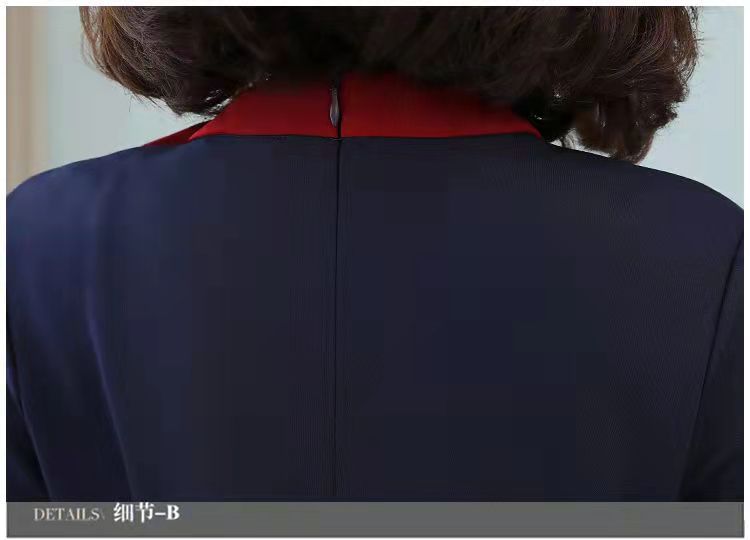 氣質(zhì)女神范韓版時尚修身顯瘦2020夏季拼色空姐美容院職業(yè)裝連衣裙