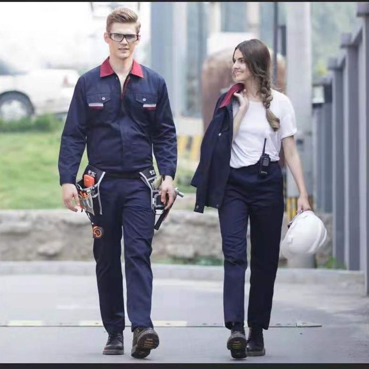 春秋長袖工作服男工廠工人車間維修勞保服工程服套裝吉姆薩斯