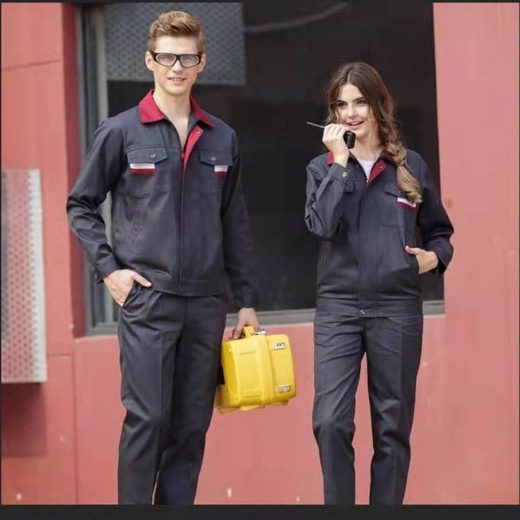 春秋長袖工作服男工廠工人車間維修勞保服工程服套裝吉姆薩斯