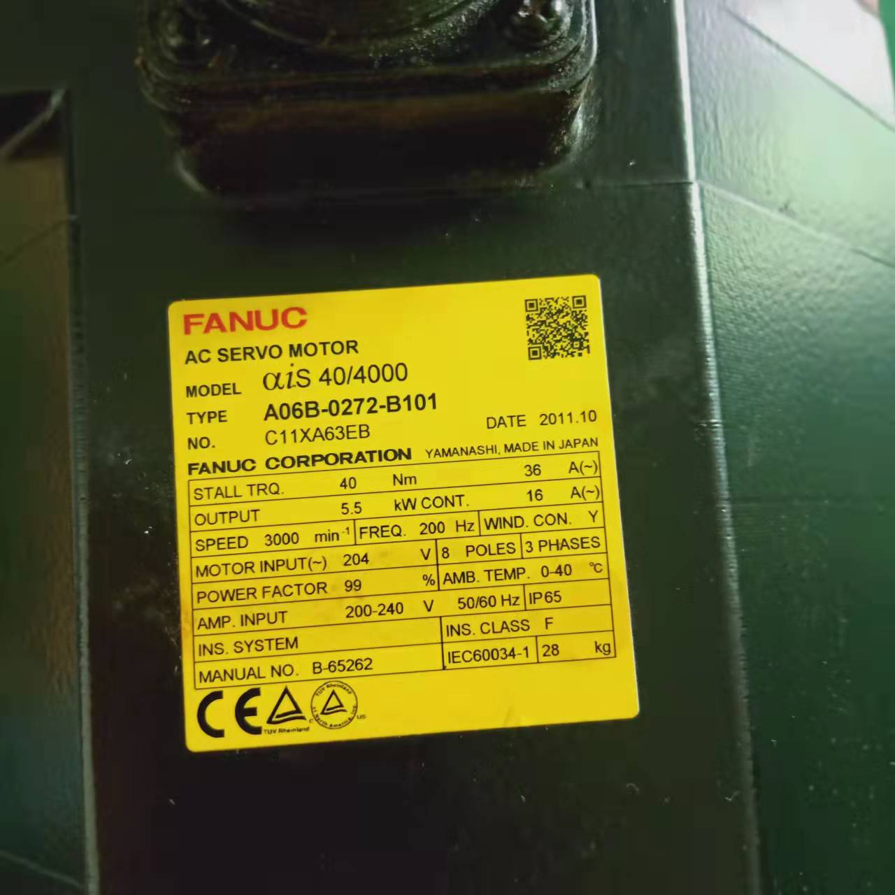 發(fā)那科伺服電機(jī)A06B-0272-B101