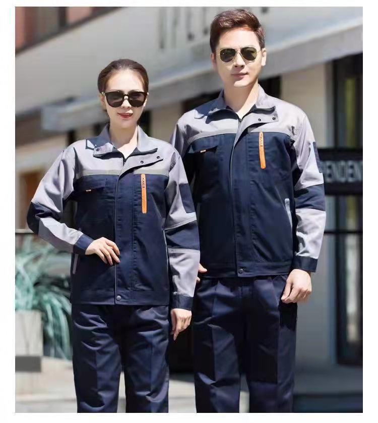 工作服套裝 男耐磨秋冬長袖 車間廠服上衣定制汽修服 工裝加厚勞保服