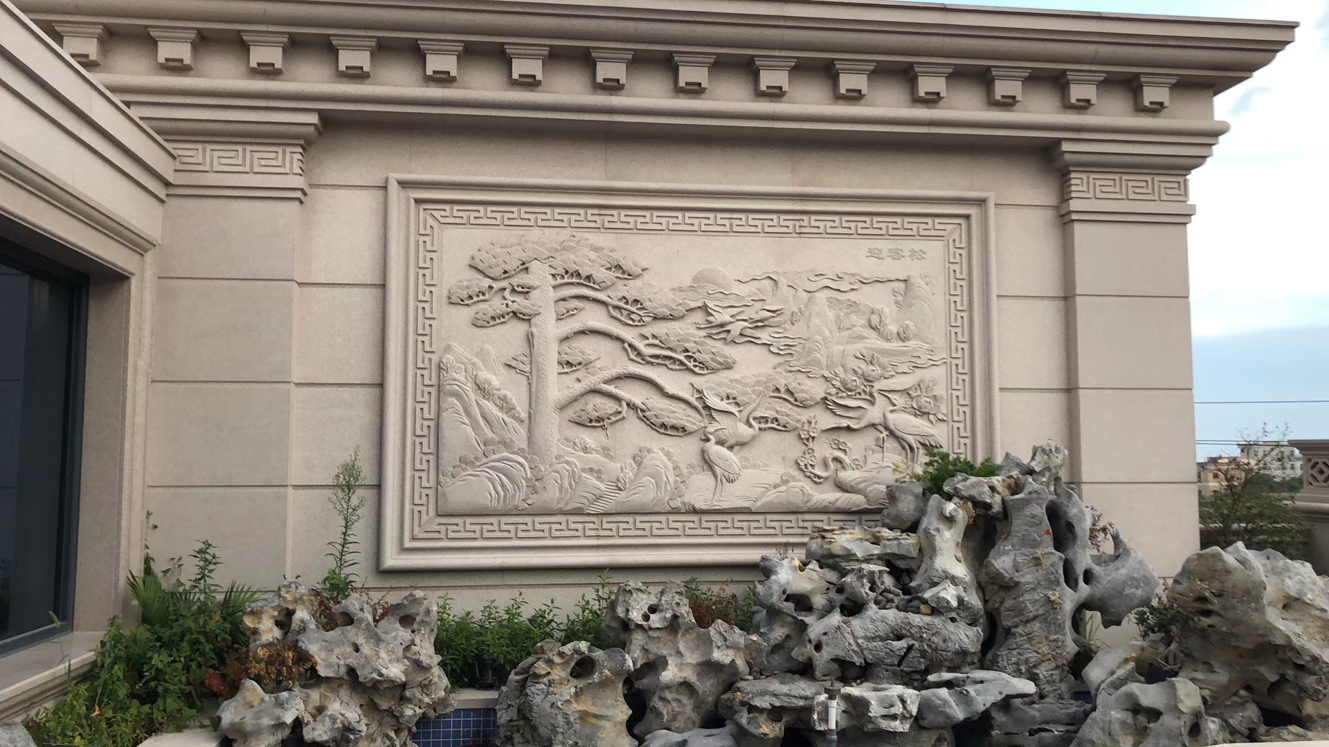 福建花崗巖石雕 別墅浮雕 別墅外墻干掛 別墅石材裝飾 別墅外墻浮雕