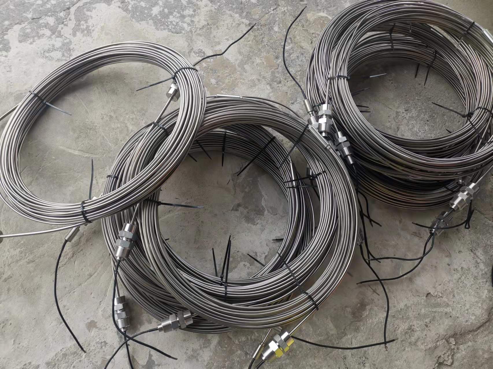 瀝青管道高溫伴熱帶 鎧裝不銹鋼加熱電纜 MI礦物絕緣伴熱帶